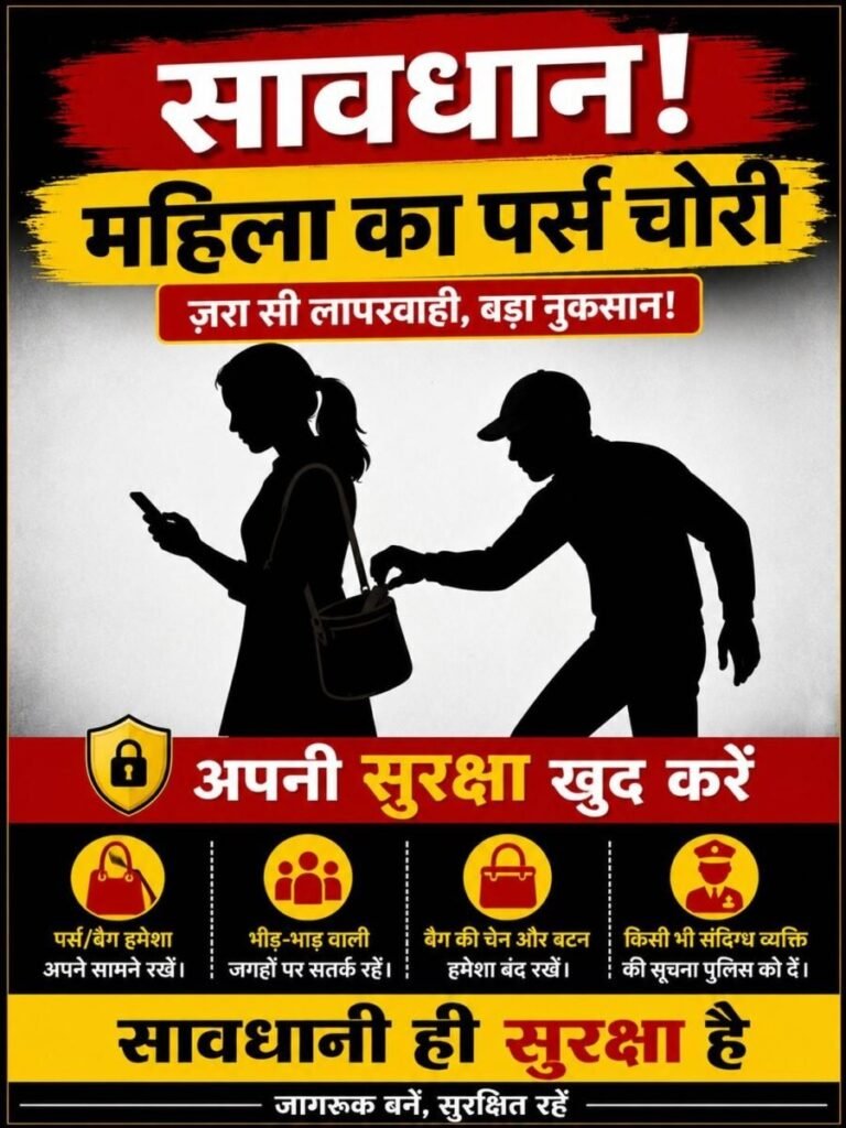 मैजिक ऑटो में सफर कर रही महिला का ज्वेलरी पर्स चोरी, पुलिस जांच में जुटी